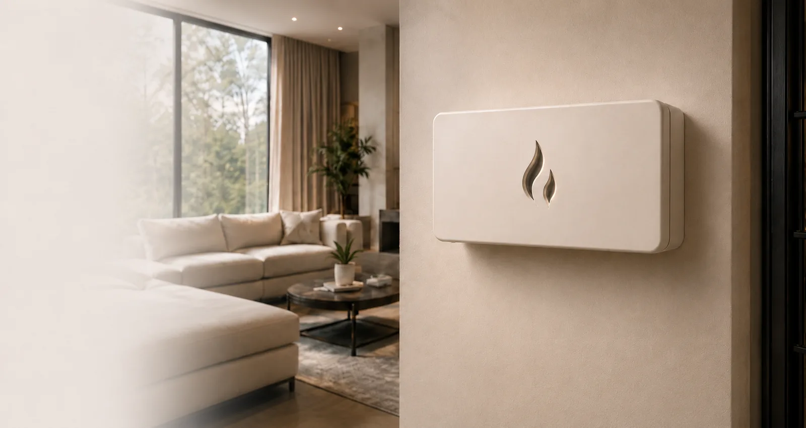 Unidad de pared en un interior residencial